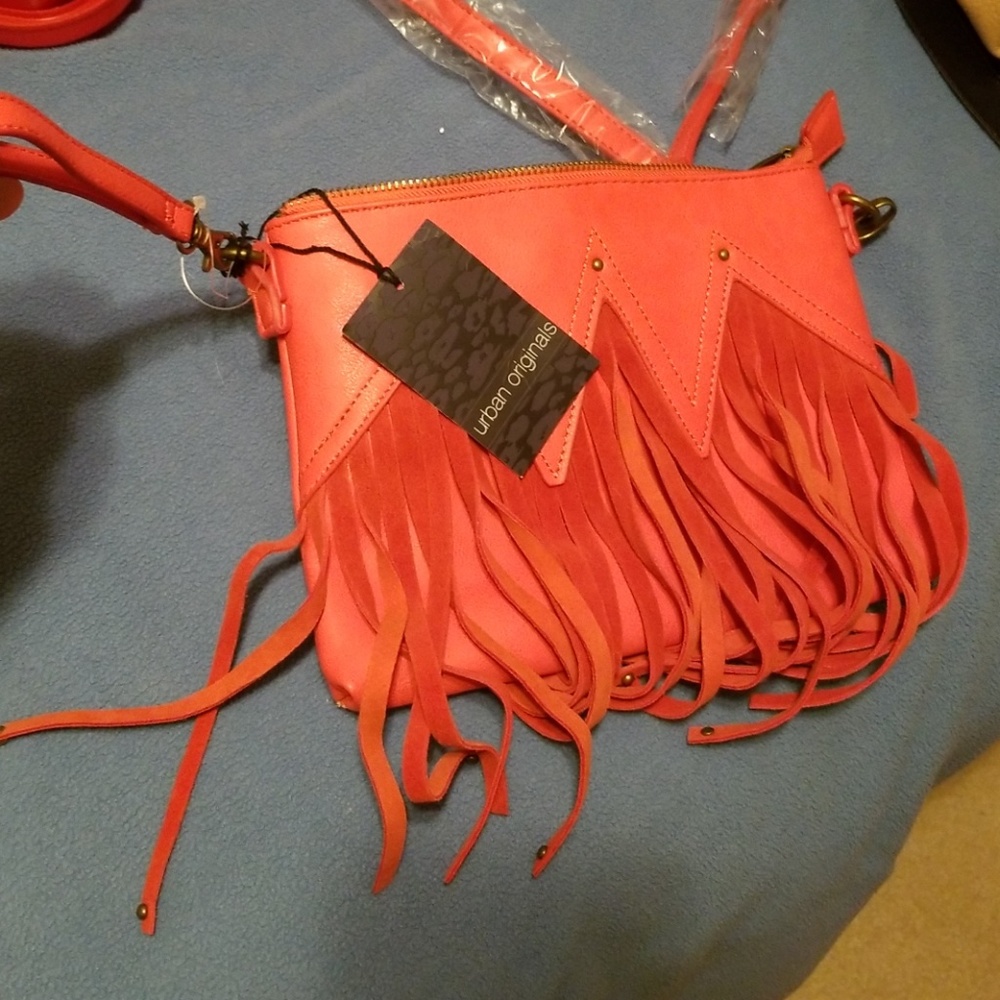 NWT💥Urban Originals Red Crossbody & leapard "Lover" clutch